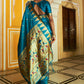 Janasya Teal Paithani Silk Ethnic Motifs Paithani Silk Saree | Swadesiicart