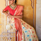 Janasya Beige Cotton Silk Woven Design Patola Saree | Swadesiicart
