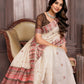 Janasya Beige Chanderi Geometric Woven Saree | Swadesiicart