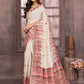 Janasya Beige Chanderi Geometric Woven Saree | Swadesiicart