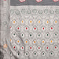 Janasya Grey Cotton Linen Ethnic Motifs Woven Saree | Swadesiicart
