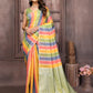 Janasya Multicolor Cotton Striped Woven Saree | Swadesiicart