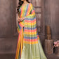Janasya Multicolor Cotton Striped Woven Saree | Swadesiicart