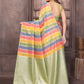 Janasya Multicolor Cotton Striped Woven Saree | Swadesiicart