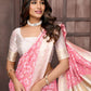 Janasya Pink Cotton Ethnic Motifs Woven Saree | Swadesiicart