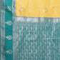 Janasya Yellow Silk Blend Checked Jacquard Border Saree | Swadesiicart