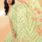 Janasya Light Green Georgette Floral Printed Saree | Swadesiicart