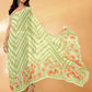 Janasya Light Green Georgette Floral Printed Saree | Swadesiicart