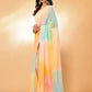 Janasya Multicolor Georgette Ombre Printed Saree | Swadesiicart