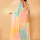 Janasya Multicolor Georgette Ombre Printed Saree | Swadesiicart