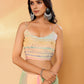 Janasya Multicolor Georgette Ombre Printed Saree | Swadesiicart