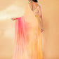 Janasya Multicolor Georgette Ombre Printed Saree | Swadesiicart