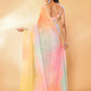 Janasya Multicolor Georgette Ombre Printed Saree | Swadesiicart