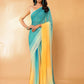 Janasya Multicolor Georgette Ombre Printed Saree | Swadesiicart
