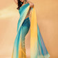 Janasya Multicolor Georgette Ombre Printed Saree | Swadesiicart