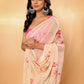 Janasya Peach Georgette Floral Printed Saree | Swadesiicart