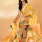 Janasya Multicolor Georgette Abstract Printed Saree | Swadesiicart