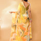 Janasya Multicolor Georgette Abstract Printed Saree | Swadesiicart