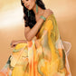 Janasya Multicolor Georgette Abstract Printed Saree | Swadesiicart