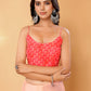 Janasya Peach Georgette Floral Printed Saree | Swadesiicart