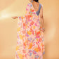 Janasya Peach Georgette Tropical Printed Saree | Swadesiicart