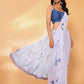 Janasya White Georgette Floral Printed Saree | Swadesiicart