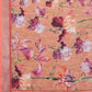 Janasya Peach Cotton Linen Floral Printed Saree | Swadesiicart