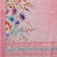 Janasya Pink Cotton Linen Floral Printed Saree | Swadesiicart