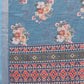 Janasya Blue Cotton Linen Floral Printed Saree | Swadesiicart