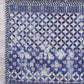 Janasya Navy Blue Cotton Linen Block Print Printed Saree | Swadesiicart