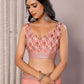 Janasya Peach Cotton Linen Ikkat Printed Saree | Swadesiicart