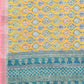 Janasya Yellow Cotton Linen Ethnic Motifs Printed Saree | Swadesiicart