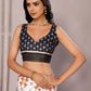 Janasya White & Black Chanderi Silk Ikkat Printed Saree | Swadesiicart