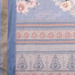 Janasya Blue Chanderi Silk Floral Printed Saree | Swadesiicart