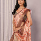 Janasya Peach Chanderi Silk Floral Printed Saree | Swadesiicart