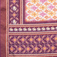 Janasya White & Purple Chanderi Silk Ikkat Printed Saree | Swadesiicart