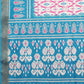 Janasya Blue Chanderi Silk Ikkat Printed Saree | Swadesiicart