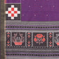 Janasya Purple Chanderi Silk Geometric Printed Saree | Swadesiicart
