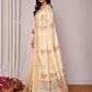 Janasya Beige Chanderi Silk Paisley Printed Saree | Swadesiicart