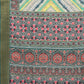 Janasya Green Chanderi Silk Chevron Printed Saree | Swadesiicart