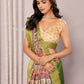 Janasya Green Chanderi Silk Kalamkari Printed Saree | Swadesiicart