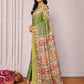 Janasya Green Chanderi Silk Kalamkari Printed Saree | Swadesiicart