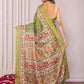 Janasya Green Chanderi Silk Kalamkari Printed Saree | Swadesiicart