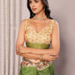 Janasya Green Chanderi Silk Kalamkari Printed Saree | Swadesiicart
