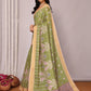 Janasya Green Chanderi Silk Ikkat Printed Saree | Swadesiicart