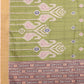 Janasya Green Chanderi Silk Ikkat Printed Saree | Swadesiicart