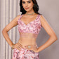 Janasya Light Pink Chanderi Silk Floral Printed Saree | Swadesiicart