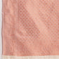 Janasya Orange Linen Blend Floral Jacquard Saree | Swadesiicart