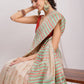 Janasya Beige Silk Blend Ikkat Jacquard Saree | Swadesiicart