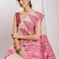 Janasya Beige Silk Blend Ikkat Jacquard Saree | Swadesiicart